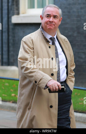 London, Großbritannien. 10 Sep, 2019. Westminster, London, Großbritannien. 10. Sep 2019. Minister Verlassen der Kabinettssitzung in der Downing Street. Credit: Imageplotter/Alamy leben Nachrichten Stockfoto