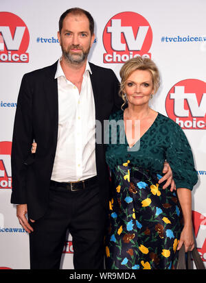 Sharon Kleine und die Teilnahme an der TV-Choice Awards im Hilton Hotel, Park Lane, London statt. Stockfoto