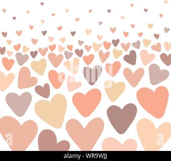 Vektor Vorlage der Karte, die auf dem Hintergrund der Herzen. Abbildung für Valentinstag, Liebhaber, Drucke, Kleidung, Textilien, Karten, Banner, Flyer, Holi Stock Vektor