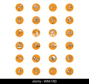 Sportsymbole eingestellt Stock Vektor