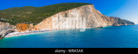 Berühmten Strand Porto Katsiki in Lefkada Insel, Griechenland. Stockfoto