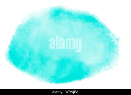 Digital soft türkis Pastell Aquarell Hintergrund splash Malerei Stockfoto