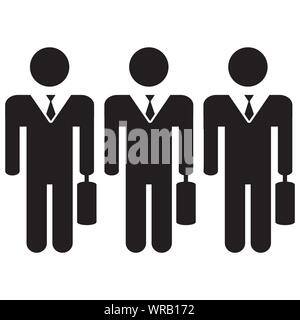 Teamwork, Symbol, Geschäftsmann, Symbol, Vektor Stock Vektor