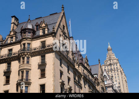 Die Dakota Koop-Appartementhaus, Central Park West, New York City Stockfoto