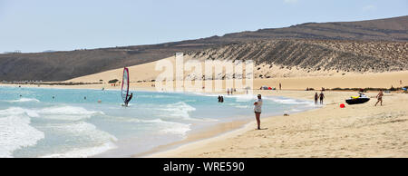 Playa de Sotavento de Jandia. Fuerteventura, Kanarische Inseln. Spanien Stockfoto