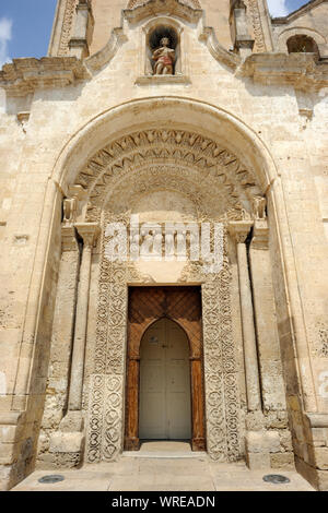 Italien, Basilikata, Matera, Kirche San Giovanni Battista Stockfoto