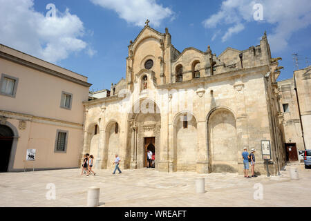 Italien, Basilikata, Matera, Kirche San Giovanni Battista Stockfoto