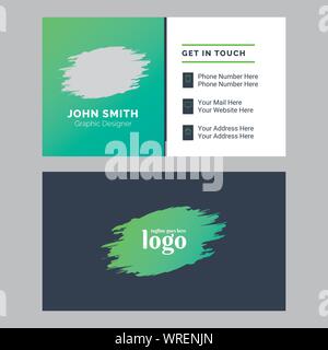 Business Card Design Template für den privaten und beruflichen Gebrauch Stock Vektor