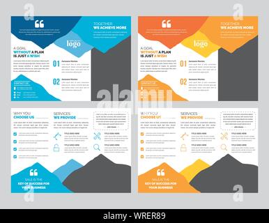 Etui Broschüre Vorlage für jede Art von Unternehmen verwenden Stock Vektor