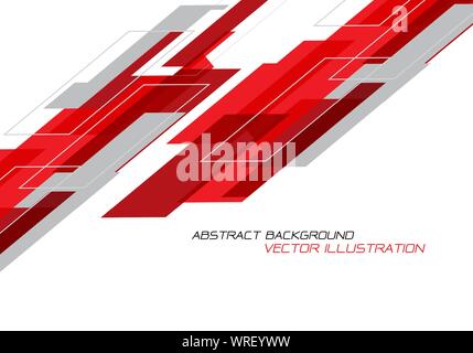 Abstrakt rot grau Geometrische auf Weiß mit Leerzeichen Design moderne futuristischen Technologie Hintergrund Vector Illustration. Stock Vektor