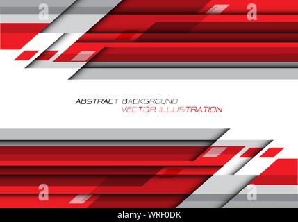 Abstrakt rot grau Polygon geometrisch auf Weiß mit leeren Platz für Text Design moderne futuristischen Hintergrund Vector Illustration. Stock Vektor