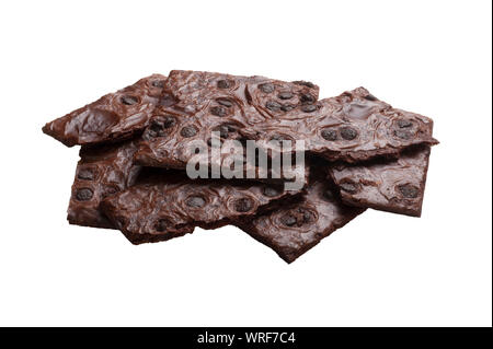 Chocolate Chip Brownie Spröde Stockfoto