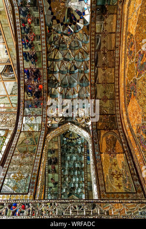 Golestan Palast, Marmor Thronsaal, Teheran, Islamische Republik Iran Stockfoto