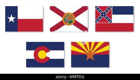 USA-Flagge-Sammlung Stock Vektor