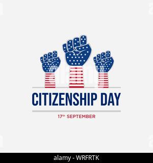 Happy Staatsbürgerschaft design Vector. Staatsbürgerschaft Tag usa Nationalfeiertag Vektor Bild Stock Vektor