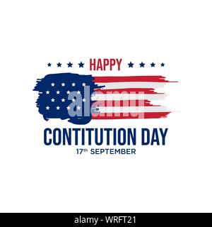 Amerikanische Verfassung Tag nationalen Tag der Amerika logo badge Vektor auf weißem Hintergrund Stock Vektor