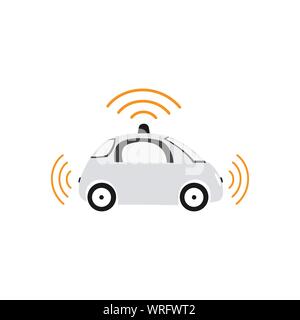 Autonome Infografik Selbstfahrer auto Vector Image Design Illustration Stock Vektor