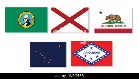 USA-Flagge-Sammlung Stock Vektor