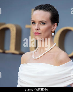 London - England - Sep 9: Charlotte Carrol besucht die "Weltpremiere von Downton Abtei" in Leicester Square, London, Großbritannien, am 9. September 2019. Gary Stockfoto