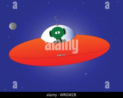 Fliegende Untertasse Stock Vektor