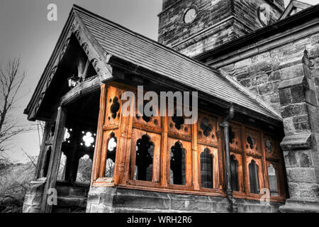 Heiliges Marys Kirche, Rostherne, Cheshire, England, UK Stockfoto