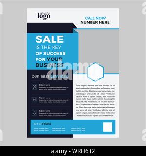 Business Flyer Vorlage für jede Art von Unternehmen Stock Vektor