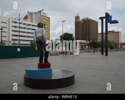 Anzeigen von Málaga das CAC (Centro de Arte Contemporáneo). Andalusien, Spanien. Stockfoto