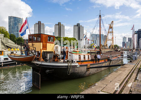 Leuvehaven Harbor während Wereld Haven Dagen, World Port Tage, Rotterdam, South Holland, Holland, Niederlande, Europa Stockfoto