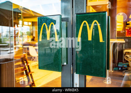 Veldhoven, Niederlande. 09 Sep, 2019. VELDHOVEN, 09-09-2019, Mc Donald's Restaurant in 2019. Credit: Pro Schüsse/Alamy leben Nachrichten Stockfoto