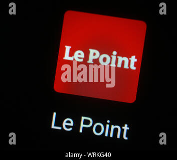 Le Point News Website Symbol für die Anwendung auf dem Computer angezeigt Stockfoto