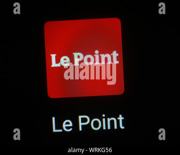 Le Point News Website Symbol für die Anwendung auf dem Computer angezeigt Stockfoto