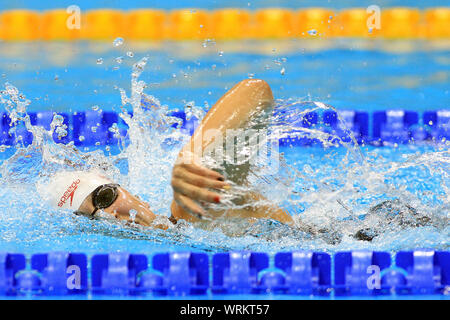 London, Großbritannien. 10 Sep, 2019. Sabine Duchesne von Kanada in Aktion bei 400 m Freistil der Frauen. Welt Para Schwimmen Allianz Meisterschaften 2019, Tag 2 an der London Aquatics Centre in London am Dienstag, den 10. September 2019. Dieses Bild dürfen nur für redaktionelle Zwecke verwendet werden. Redaktionelle Verwendung nur, pic von Steffan Bowen/Andrew Orchard sport Fotografie/Alamy Live news Credit: Andrew Orchard sport Fotografie/Alamy leben Nachrichten Stockfoto