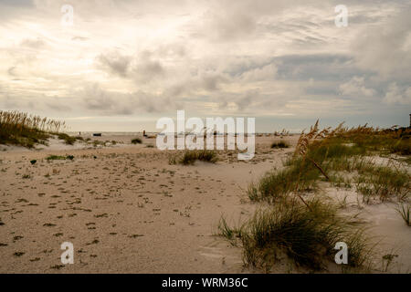 Die Wunderbare glatte Sand von Treasure Island Beach Florida. Stockfoto