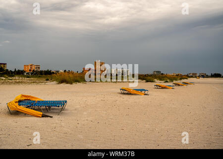 Die Wunderbare glatte Sand von Treasure Island Beach Florida. Stockfoto