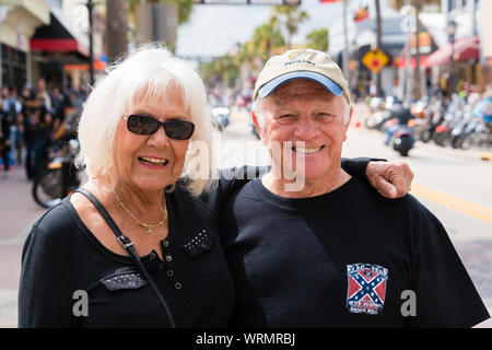 Daytona Beach, FL, USA - März 4, 2016: Das 75-jährige Jubiläum der Daytona Beach Bike Week. Stockfoto