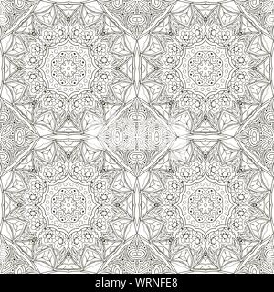 Nahtlose Mandala Muster. Nahtlose Ornament für Ihre Kreativität. Farbgebung Stock Vektor
