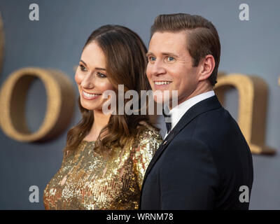 London - England - Sep 9: Jessica Blair Herman und Allen Leech die Weltpremiere von Downton Abtei teilnehmen" in Leicester Square, London, UK 9 S Stockfoto