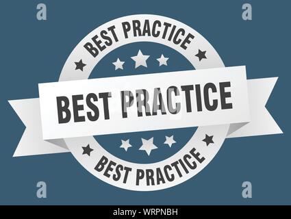Best practice Ribbon. best practice runde weiße Zeichen. best practice Stock Vektor