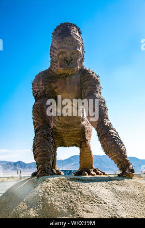 Ein Gorilla Statue an Peggy Sue Diner-Saur Park, Peggy klagt 50's Diner, Las Vegas Strip, Las Vegas, Nevada, United States Stockfoto