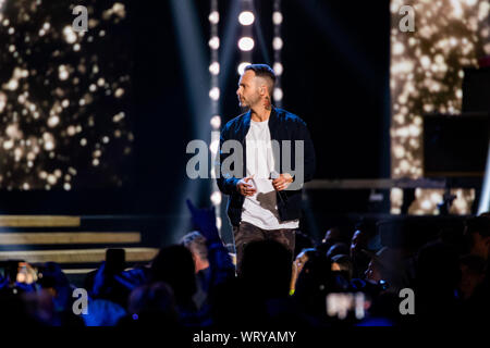 Calgary, Kanada. 08 Sep, 2019. Co-host, Dallas Smith führt während der 2019 Canadian Country Music Association Awards zeigen. Credit: SOPA Images Limited/Alamy leben Nachrichten Stockfoto