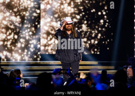 Calgary, Kanada. 08 Sep, 2019. Canadian Country Music Association Awards Co-Host Billy Ray Cyrus führt während der 2019 Canadian Country Music Association Awards zeigen. Credit: SOPA Images Limited/Alamy leben Nachrichten Stockfoto