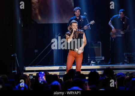 Calgary, Kanada. 08 Sep, 2019. Morgan Wallin führt während der 2019 Canadian Country Music Association Awards zeigen. Credit: SOPA Images Limited/Alamy leben Nachrichten Stockfoto