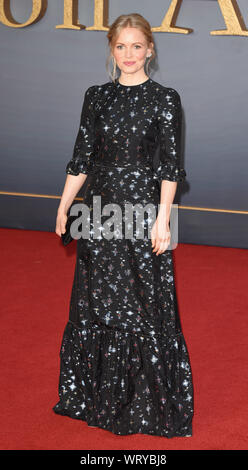 London, Großbritannien. 09 Sep, 2019. Kate Phillips besucht die Downton Abtei Weltpremiere auf der Cineworld Leicester Square in London. Credit: SOPA Images Limited/Alamy leben Nachrichten Stockfoto