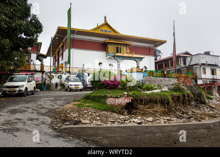 Blick auf das pemayangtse Kloster in der Stadt Pelling im Bundesstaat Sikkim in Indien Stockfoto