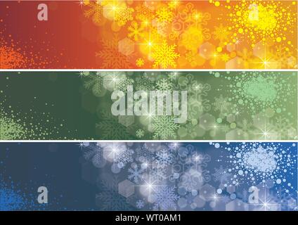 Satz von Defokussierten Xmas Banner Stock Vektor