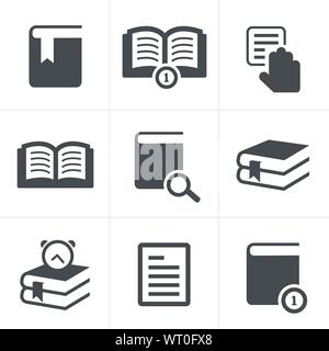 Buchen Sie Icons Set, Vektor-Design Stock Vektor