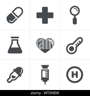 Medizinische Icons Set, Vektor-Design Stock Vektor