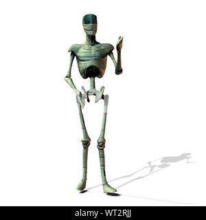 Abstrakte Cyborg, Roboter, futuristischen cyber Humanoiden auf weißem Hintergrund. Stockfoto