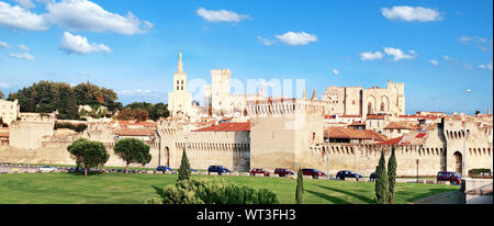 Palast der Päpste in Avignon. Provence. Frankreich. Stockfoto