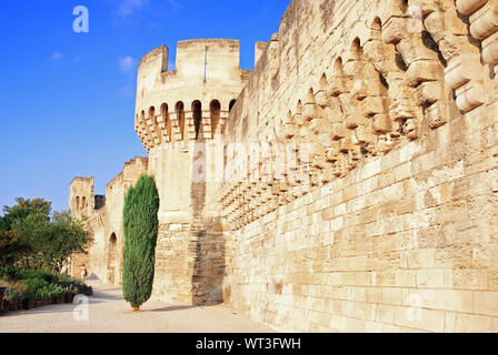 Stadtmauer von Avignon in der Provence, Frankreich. Stockfoto